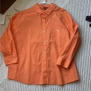 Divided, bright orange blouse, XL